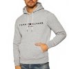 Bluza Tommy Hilfiger męska szara z kapturem bawełniana duże logo